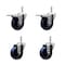 Service Caster 35 Inch Solid Polyurethane Swivel 34 Inch Threaded Stem Caster Set 2 Total Lock Brakes SCC-TSTTL20S3514-SPUS-34212-2-S-2 - alternate 1
